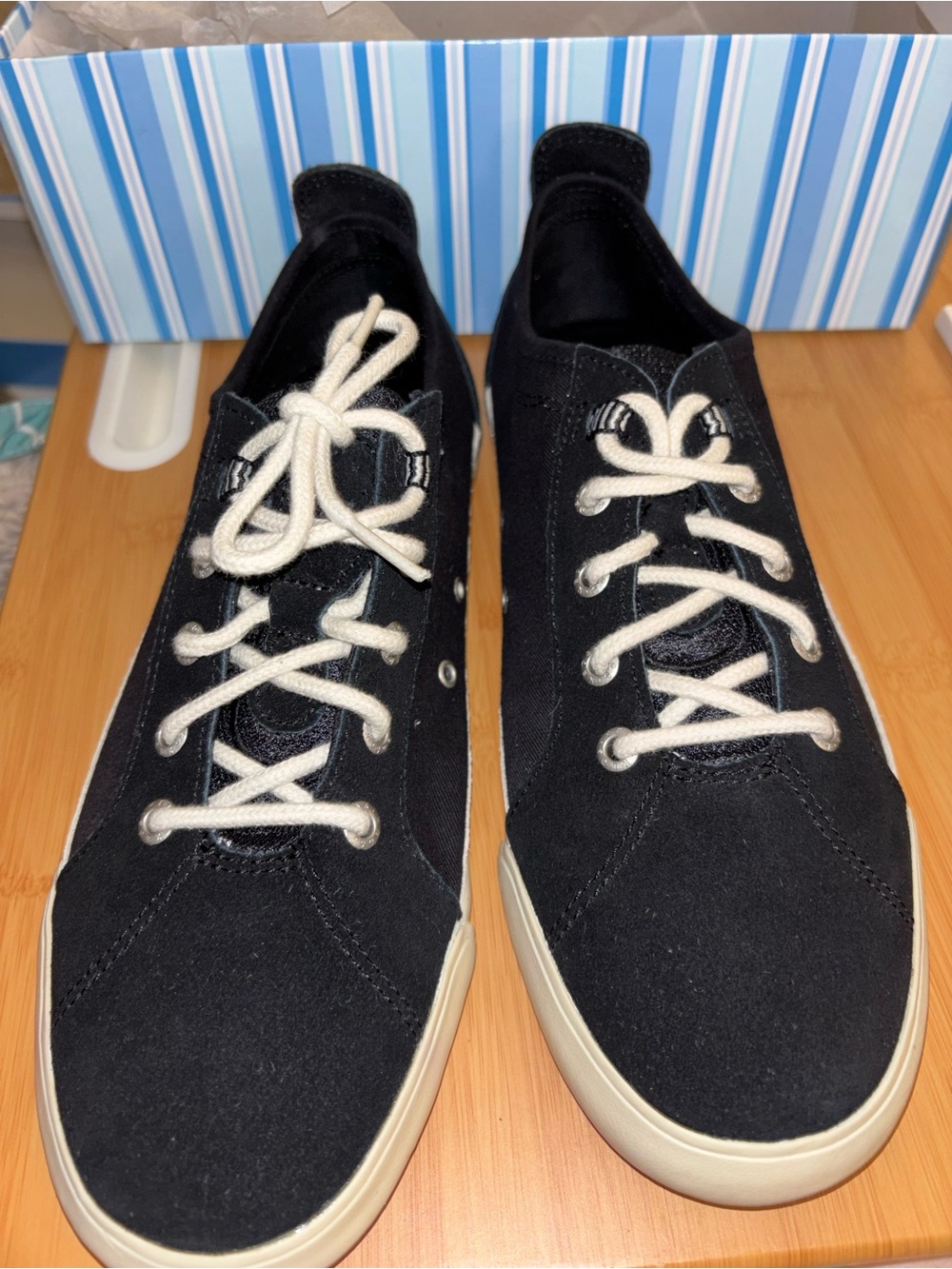 Keds Black Canvas Sneakers with Cream Laces